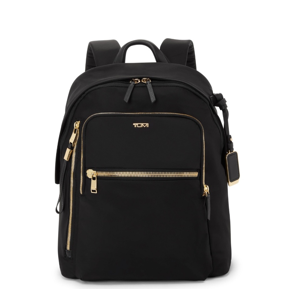 NWT Tumi Black and Gold Halsey Backpack - Perfect Backpack Elegant & Functional
